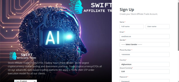 AI Brain with Sign Up Form